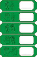 hand design counting 6 to 10 for children, writing number symbols with fingers suitable for children's learning materials vector