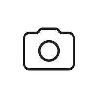 Camera Frame Lens Flat Outline Icon Vector Illustration