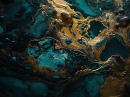 Bright fluid marble paint pattern Dynamic liquid shapes background created with technology photo