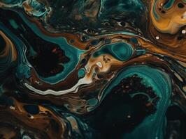 Bright fluid marble paint pattern Dynamic liquid shapes background created with technology photo