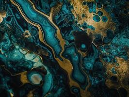 Bright fluid marble paint pattern Dynamic liquid shapes background created with technology photo