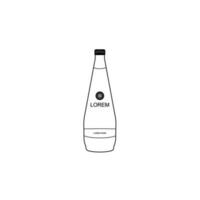 750ml Still Mineral Water - Glass Bottle vector