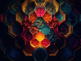Colorful abstract background organic shapes Abstract geometric mosaic pattern created with technology photo