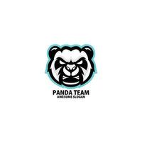 angry panda logo design gaming esport team vector