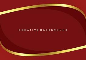 red with luxury line background design vector