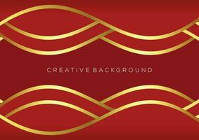 red with luxury line elegant background vector