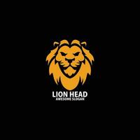 lion head logo design colorful vector