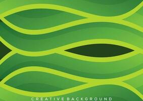 green wave background design gradient color vector