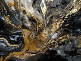 Bright fluid marble paint pattern Dynamic liquid shapes background created with technology photo