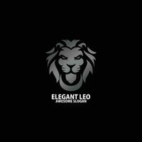 elegant leo logo design gradient color vector