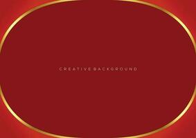 red background with luxury line design vector