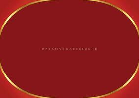 red background with luxury line design vector