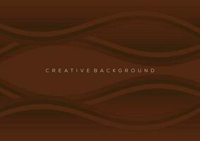 dark brown color wave background design gradient vector