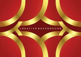 creative background red with luxury line color vector