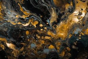 Bright fluid marble paint pattern Dynamic liquid shapes background created with technology photo