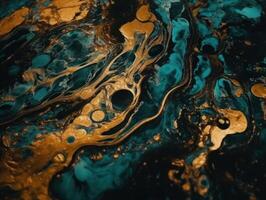 Bright fluid marble paint pattern Dynamic liquid shapes background created with technology photo