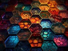 Colorful abstract background organic shapes Abstract geometric mosaic pattern created with technology photo