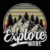 Hiking T-shirt Design vector