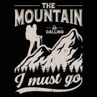 Hiking T-shirt Design vector