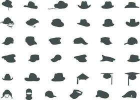 Caps and hats silhouette, Caps and hats clip art, Caps vector