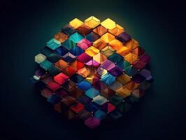 Colorful abstract background organic shapes Abstract geometric mosaic pattern created with technology photo