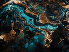 Bright fluid marble paint pattern Dynamic liquid shapes background created with technology photo