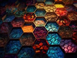 Colorful abstract background organic shapes Abstract geometric mosaic pattern created with technology photo