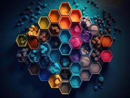 Colorful abstract background organic shapes Abstract geometric mosaic pattern created with technology photo
