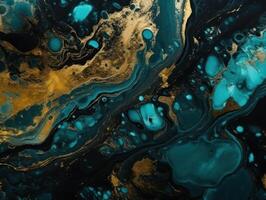 Bright fluid marble paint pattern Dynamic liquid shapes background created with technology photo