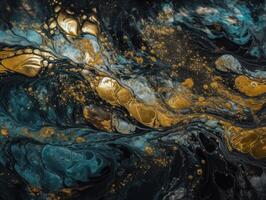 Bright fluid marble paint pattern Dynamic liquid shapes background created with technology photo