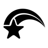 Rising star with tail effect vector