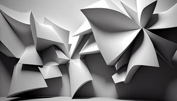 Abstract 3D White Background. . photo