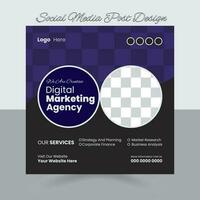 Digital business marketing banner for social media post template vector