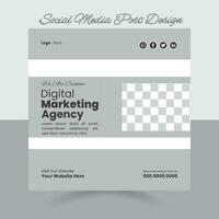 Digital business marketing banner for social media post template vector