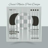 Digital business marketing banner for social media post template vector