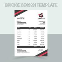 invoice template design Free Vector