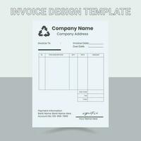 invoice template design Free Vector