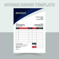 invoice template design Free Vector