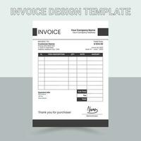 invoice template design Free Vector