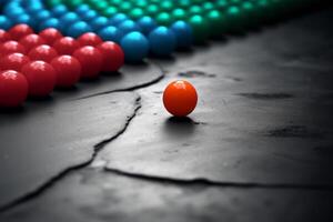 Diversity and Inclusion concept in urban, creative, rebel, minimalistic. photo