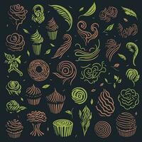 Cupcake Pattern Wrapping Paper Vector File