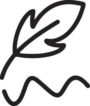 Feather icon symbol isolated vector image. Illustration of the feather bird writing drawing icon image design EPS 10