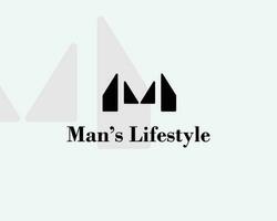 letter m shape man fashion company logo vector