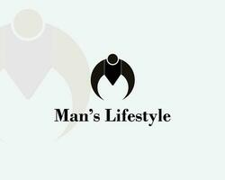 modern creative letter m shape man fashion company logo vector