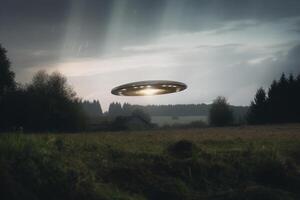 landing of the Unknown Flying Object. photo