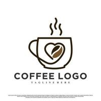 Vector coffee logo design for cafe or restaurant Premium Vector