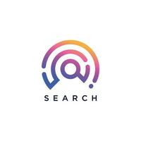 Search logo idea with modern unique concept design vector