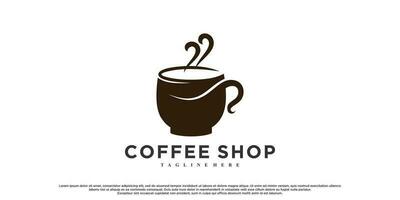 Vector coffee logo design for cafe or restaurant Premium Vector