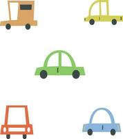 Cute car illustration collection isolated on white background. Vector illustration