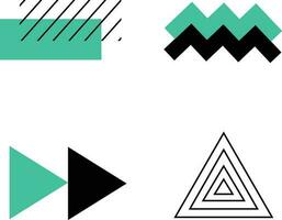 Memphis Geometric shapes. Design elements for design decoration illustration. vector